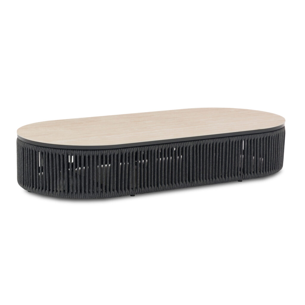 The AUGUSTUS series, like the rest of MORFES, combines the unparalleled quality of its materials with detailed finish, changing the “landscape” in the category. This oval outdoor coffee table has an aluminum frame, and a BEIGE sintered stone top. The frame is covered in dark GREY rope, creating an excellent two-tone effect that attracts attention.





** The color rendering of the product may differ slightly from its photographic representation on your screen.
